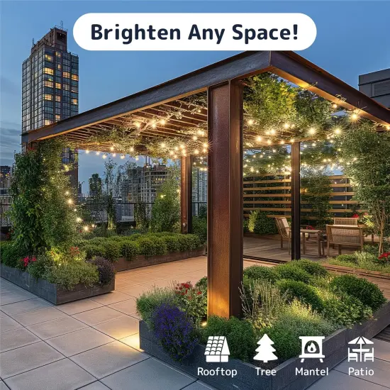 20 ft 100-Count Clear Warm White Christmas Lights {2}