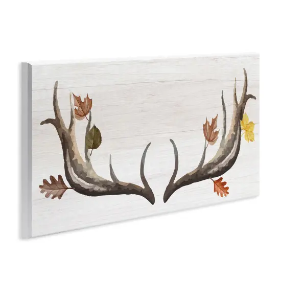 Fall Leaves Woodland Antlers Wall Plaque Art {3}