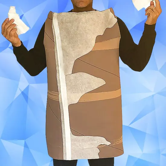 Funny Toilet Paper Roll Adult Costume Out Of Luck Tunic Outfit {6}