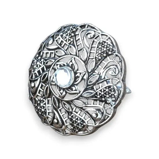 Classic Ring with Oxidised Plating Women Rings Open Wrap Finger Rings Adjustable Indian Bollywood Jewelry Antique Vintage Knuckle Boho Jewelry for Women BLUE {7}