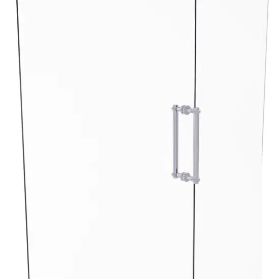 Contemporary 12 Inch Back To Back Shower Door Pull With Twisted Accent - 404T-12Bb-Sch {1}