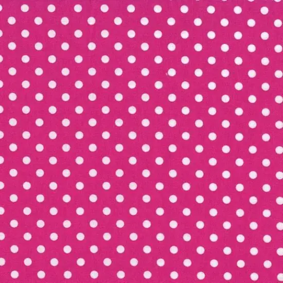1 Yard Polka Dot Shirting Fabric Continuous Cut, for Home & Clothing 58/59 Inches Wide White {5}