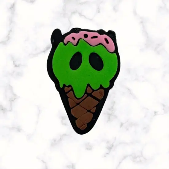 Spooky Ice Cream Cone Cookie Cutter with Stamp Option {3}