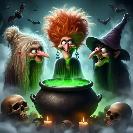 14X14 Inch - Cartoon Witch Diamond Painting Kits for Adults {1}