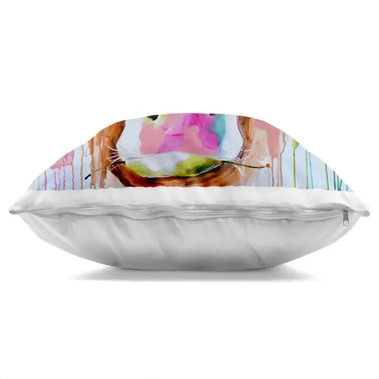 Stupell Industries Expressionist Vibrant Cow Indoor Pillow, 18 x 7 x 18 {3}