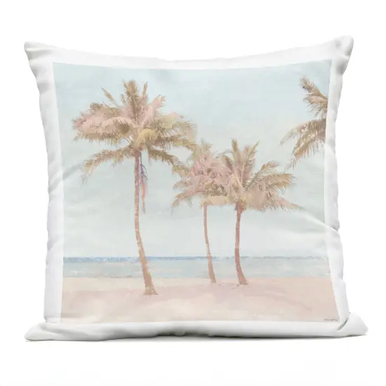 Stupell Industries Faded Palms on Beach Outdoor Pillow, 18 x 7 x 18 {1}