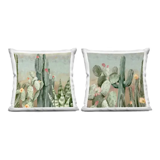 Stupell Industries Cactus Blooms Among Thorns 2 Piece Decorative Printed Throw Pillow Set design by Luna Mavis, 18 x 7 x 18 {1}