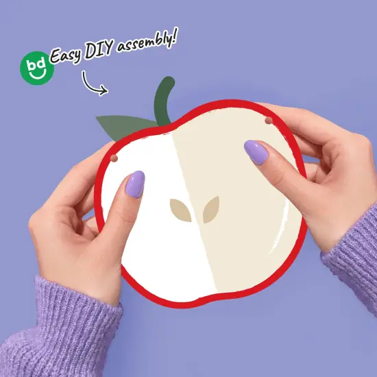 Big Dot of Happiness Apple Garland Banner, Back to School Classroom Teacher Decor, Fall Harvest Decor Backdrop, 30 Feet of Cord, 15 Paper Apple Shapes {4}