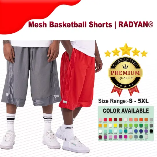 Mesh Basketball Shorts | RADYAN&reg; RED {2}