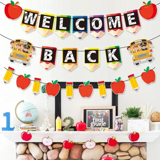 Welcome Back to School Banner Decorations 9.8 Feet {2}