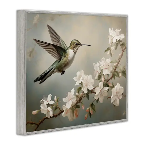 Stupell Industries Spring Hummingbird & Florals Framed Giclee By Arlington Prints {3}