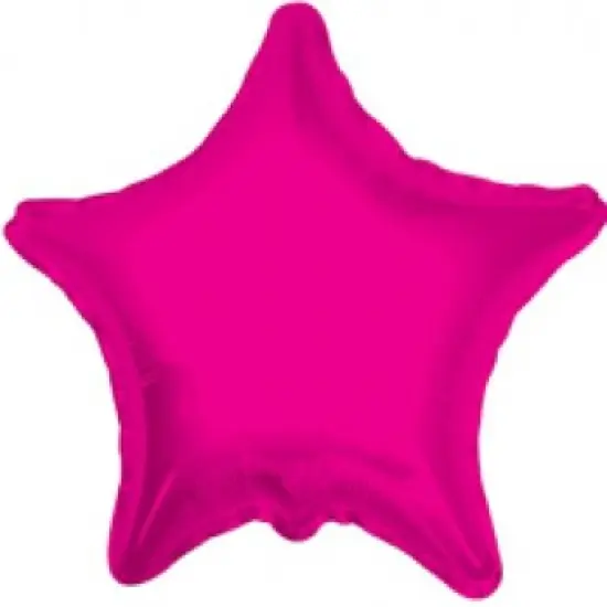 Hot Pink Star Mylar Balloon 18" {1}