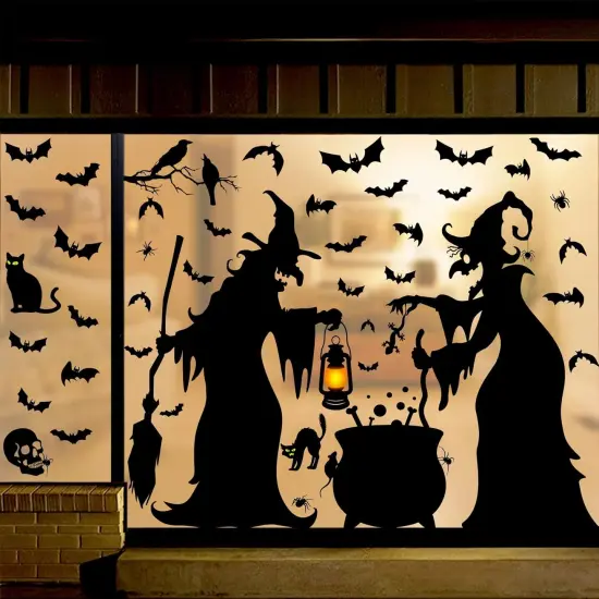 Halloween Decorations Window Clings Decor {1}