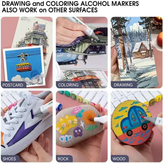 Alcohol Markers for Drawing Coloring 24 Colors {5}