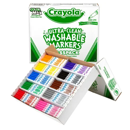 Ultra-Clean Washable Markers Classpack&reg;, Fine Line, 10 Colors, Pack of 200 {1}