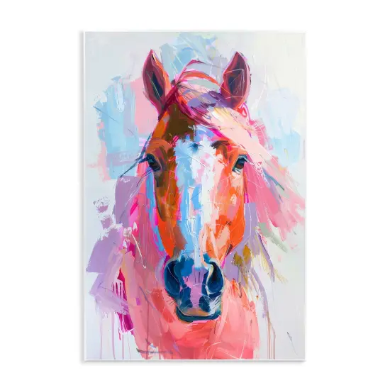 Stupell Industries Sunset Horse Visage Wall Plaque Art Design by Petal Prints Design {1}