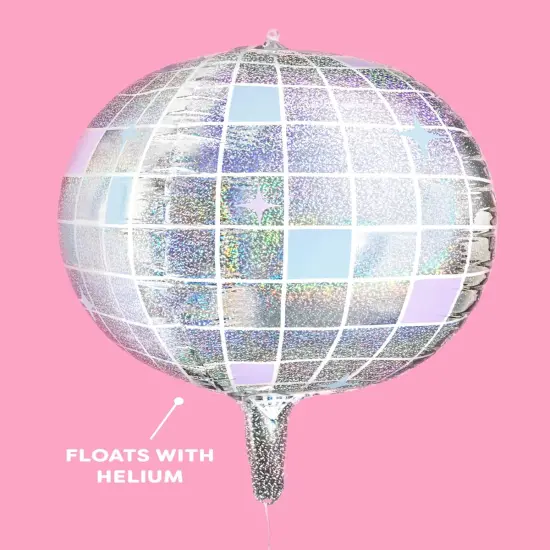 Iridescent Disco Ball Foil Balloons - 4 {2}