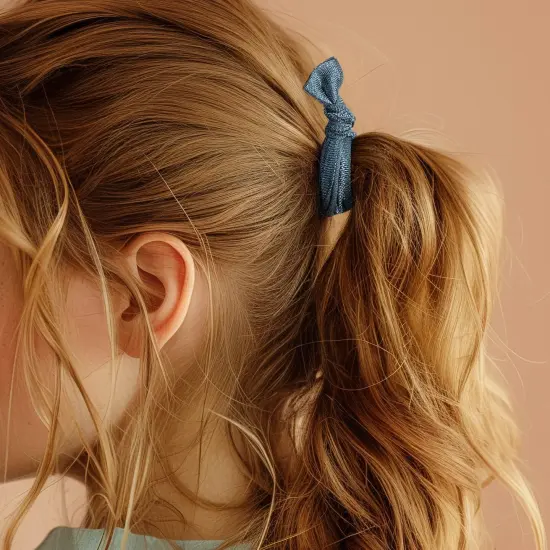 Wrapables No Crease Ouchless Elastic Ribbon Hair Ties Ponytail Holders (Set of 30), Cool {3}