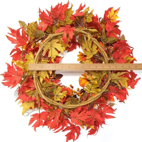 20 Inch Autumn Fall Wreath {3}