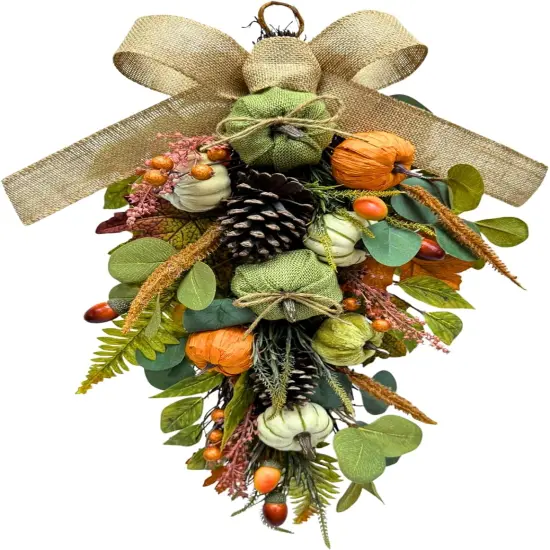 Fall Teardrop Wreath {1}