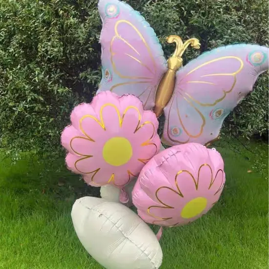 5 pcs Butterfly Flower Balloons Decorations {2}