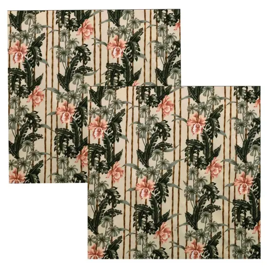 1 Yard Tropical Garden Upholstery Fabric 100% Cotton, 56-58 Inches Wide {2}