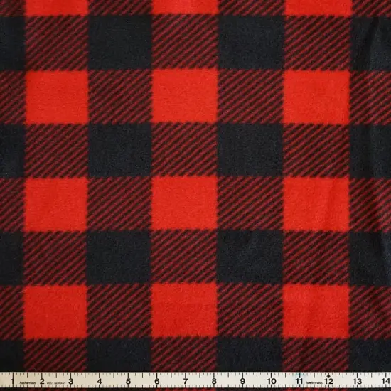 Buffalo Plaid Lumberjack Anti-Pill Premium No-Sew Throw Fleece Fabric Kit (50x60) {3}