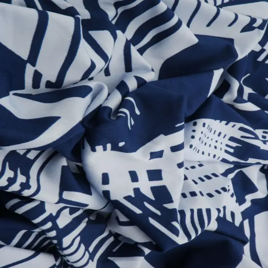 1 Yard Geometric DTY Knit Stretch Fabric 58/60 Inch Wide Lightweight Material for Apparel & DIY Projects BLACK {3}