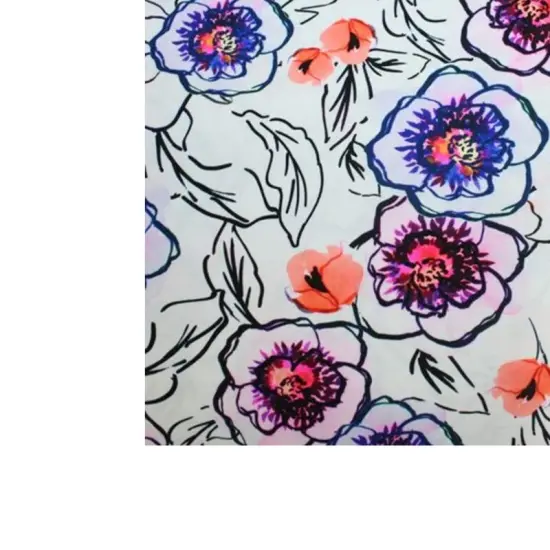 Watercolor Poppies Printed Spandex {3}