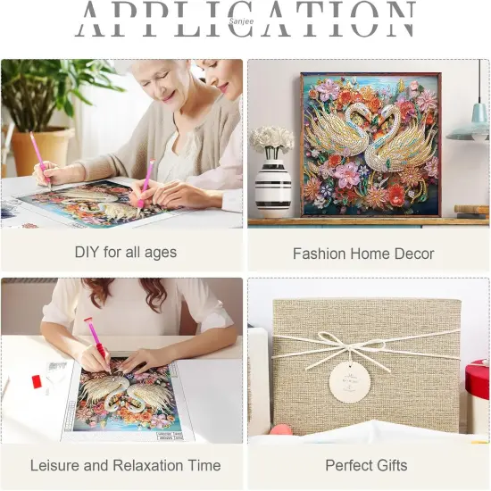 5D Swan Diamond Painting Kits for Adults {4}