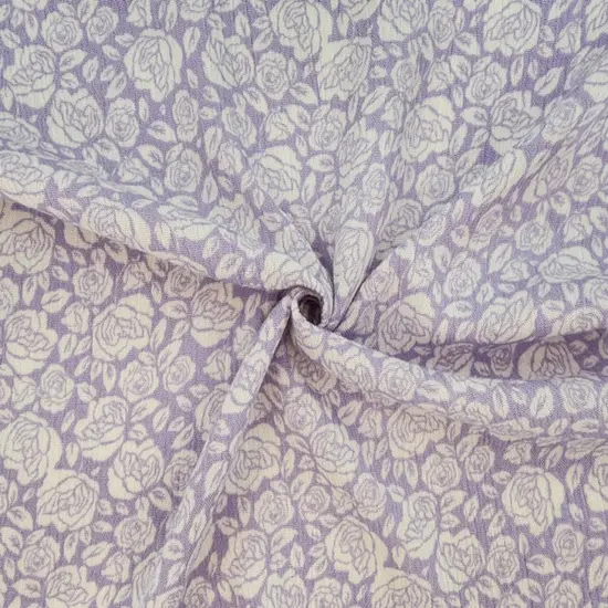 1 Yard Violet Rayon Crinkle Fabric Lightweight Soft Apparel Material for Dresses Blouses 50/52" Wide {1}