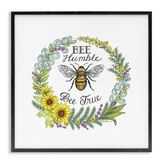 Stupell Industries Bee Humble & True Framed Giclee By Deb Strain {1}