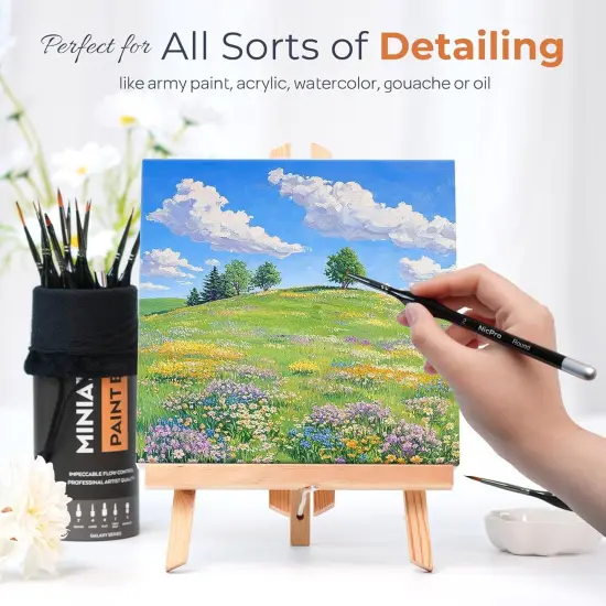 16 PCS Miniature Paint Brushes {2}