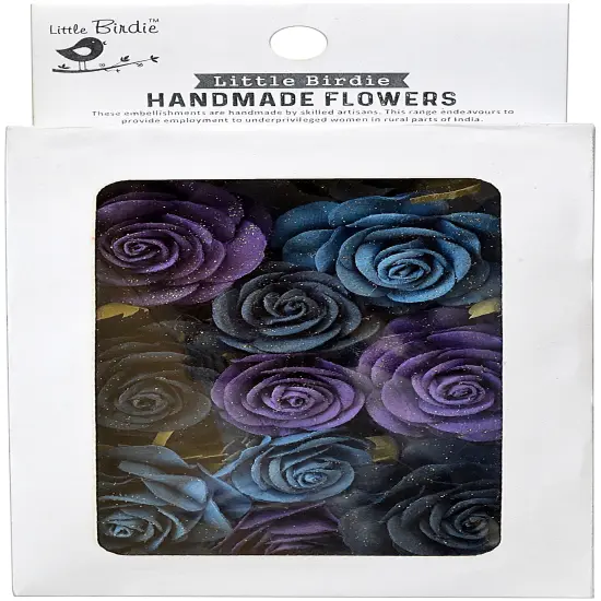 Little Birdie Whitney Paper Flowers 14/Pkg-Purple Passion {1}