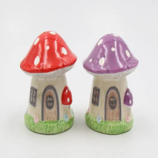 Magic Mushroom Sprinkles Ceramic Salt And Pepper Shakers, Home D&eacute;cor, Gift for Her, Gift for Mom, Fairy Garden Decor {3}