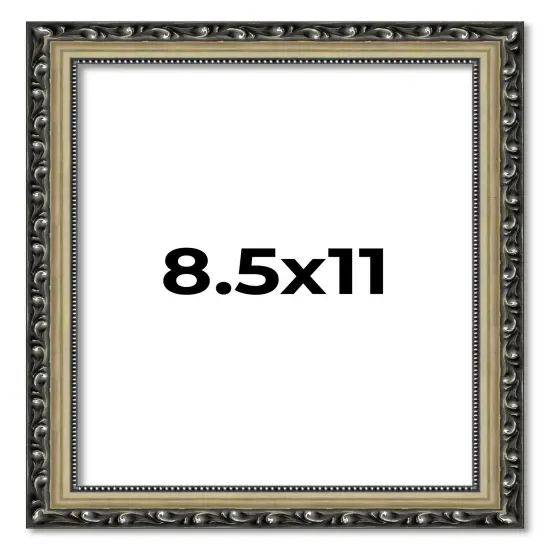 8.5x11 Museum-Quality Picture Frame with UV-Resistant Acrylic & Acid-Free Backing, Available in 4 Finishes - Gold, Silver, Bronze, and Black {1}