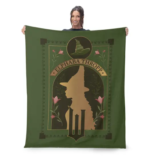 Universal Wicked Silk Touch Sherpa Throw Blanket Elphaba Thropp {2}