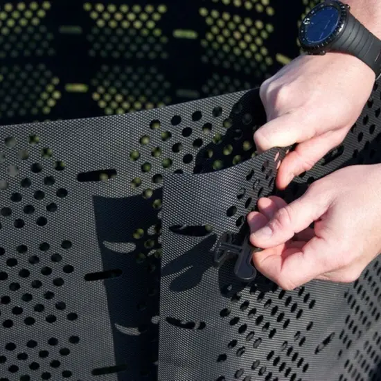 Black Plastic Expandable Compost Bin with 216 Gallon Capacity and Ventilated Design {3}