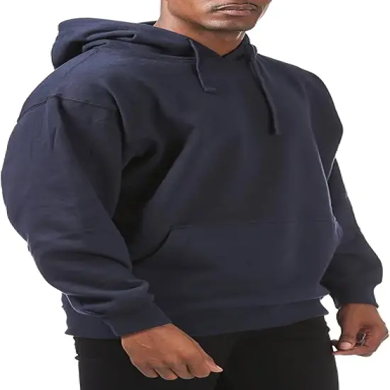 Men's Comfort Long Sleeve Pullover Hoodie KHAKI {6}