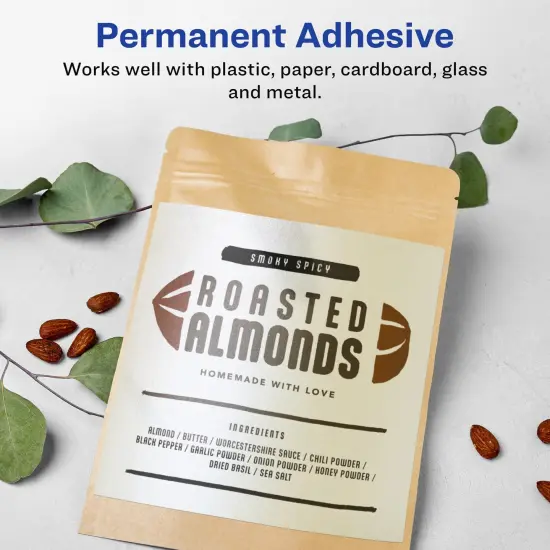 Avery Pearlized Ivory Square Labels with Sure Feed Technology, 8" x 8" {3}