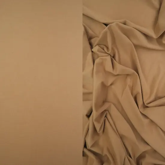 1 Yard DTY Brushed Solid Fabric Soft Stretch Smooth Texture 58/60" Wide Camel {1}