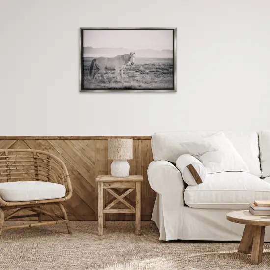Stupell Industries Quiet Atmosphere with Horse Floating Frame By Nathan Larson {2}