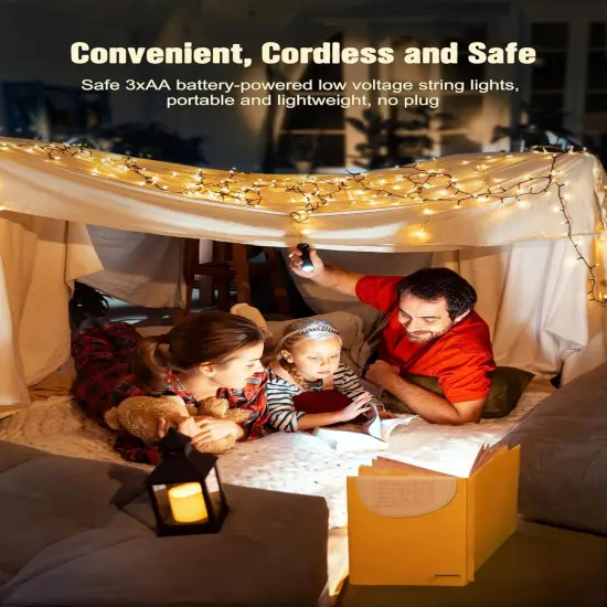 Battery Operated Christmas String Lights, 8ft {3}