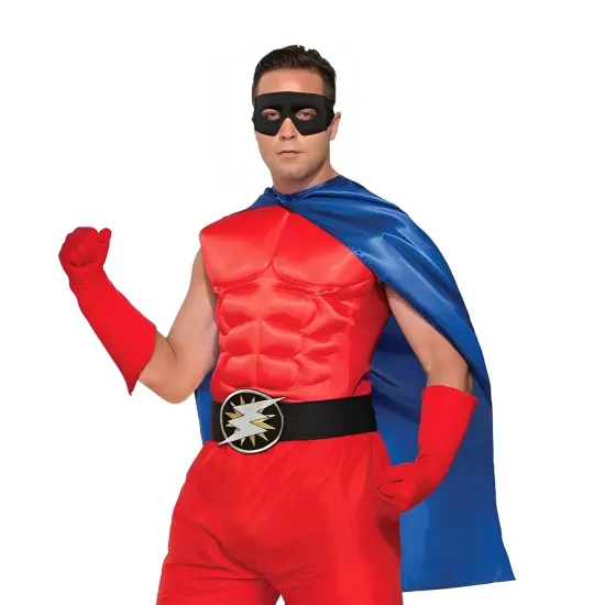 Superhero Blue Costume Cape Adult {1}