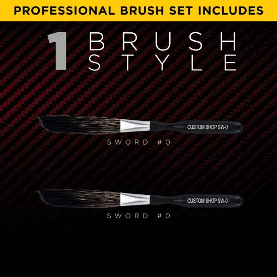 Custom Shop SW-0 Sword Pinstriper #0 - 2" Squirrel Hair (Pack of 2) {3}