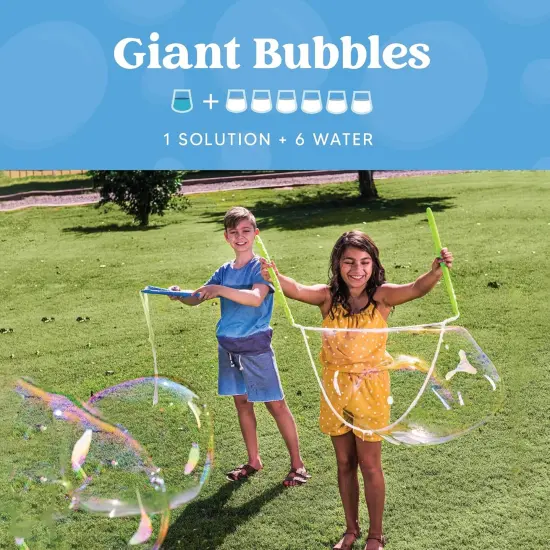 2 Bottles Bubbles Refill Solutions 64 oz (up to 5 Gallon), Concentrated Solution for Bubble Machine, Gun, Wand Refill Fluid Summer, Easter Toys (Red+Purple) {4}