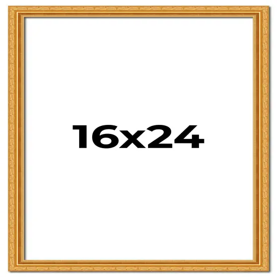 16x24 Museum-Quality Picture Frame with UV-Resistant Acrylic & Acid-Free Backing, Available in 4 Finishes - Gold, Silver, Bronze, and Black {1}
