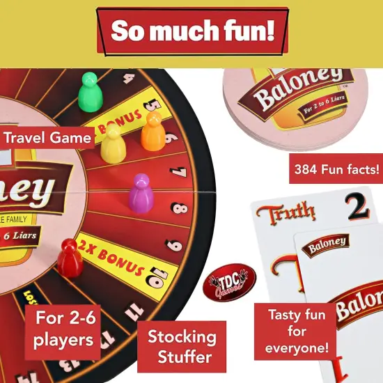 TDC Games The Game of Baloney, A Fibbing Board Game for the Whole Family {4}