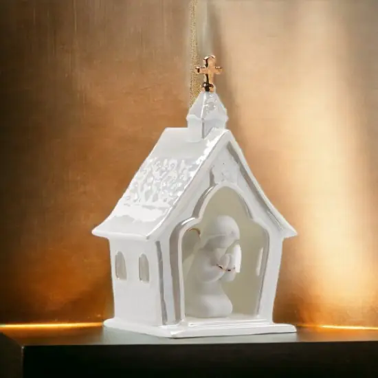 Ceramic House Of Worship Ornament, Home D&eacute;cor, Religious D&eacute;cor, Religious Gift, Church D&eacute;cor, Baptism Gift {1}