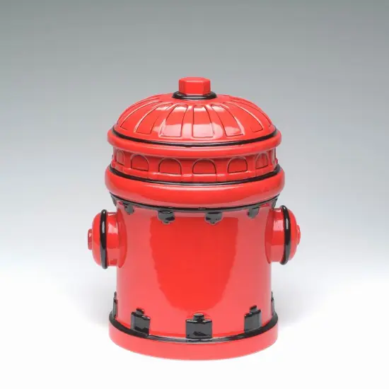 Ceramic Red Fire Hydrant Cookie Jar, Gift for Fire Fighter, Fire Station Decor, Home Decor, Gift for Him, Gift for Her {3}